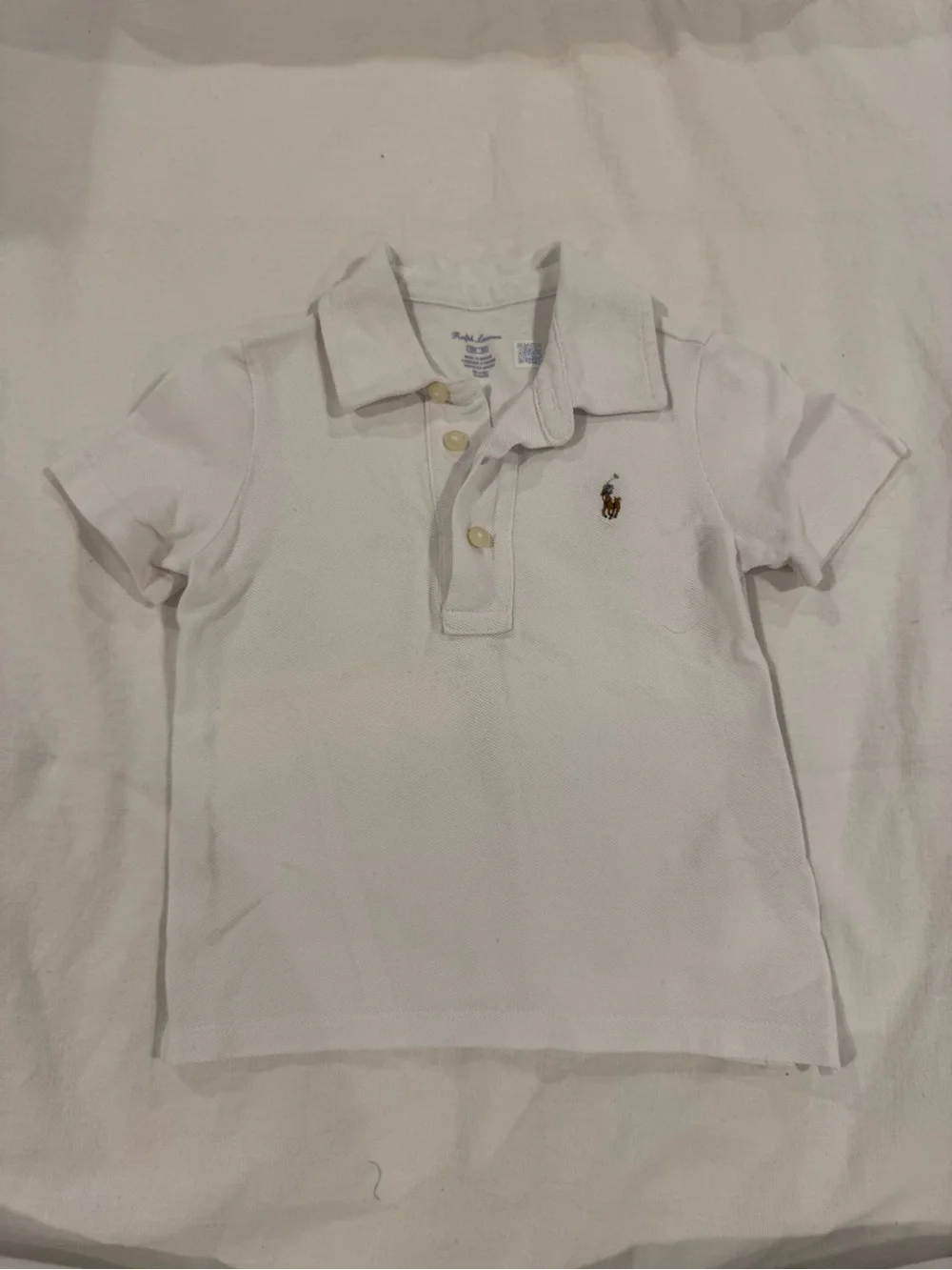 Ralph Lauren Kids Polo in White with Signature Logo